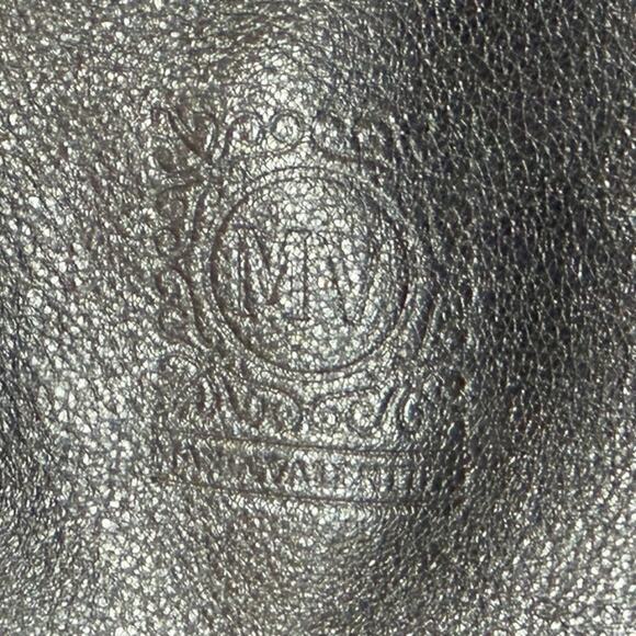 Valentino by Mario Valentino Handbag Black Brown Leather Shoulder Purse Slouchy - Picture 3 of 16